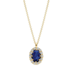 Blush Lab Diamonds collier met blauwe saffier LG3021Y