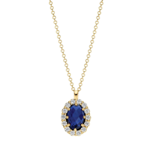 Blush Lab Diamonds collier met blauwe saffier LG3021Y