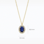 Blush Lab Diamonds collier met blauwe saffier LG3021Y