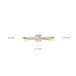 Blush Lab Diamonds ring LG1079Y – Geelgoud met Lab grown Diamant 0.20ct LG