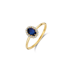 Blush Lab Diamonds ring met blauwe saffier LG1082Y - 0.13/0.50ct LG