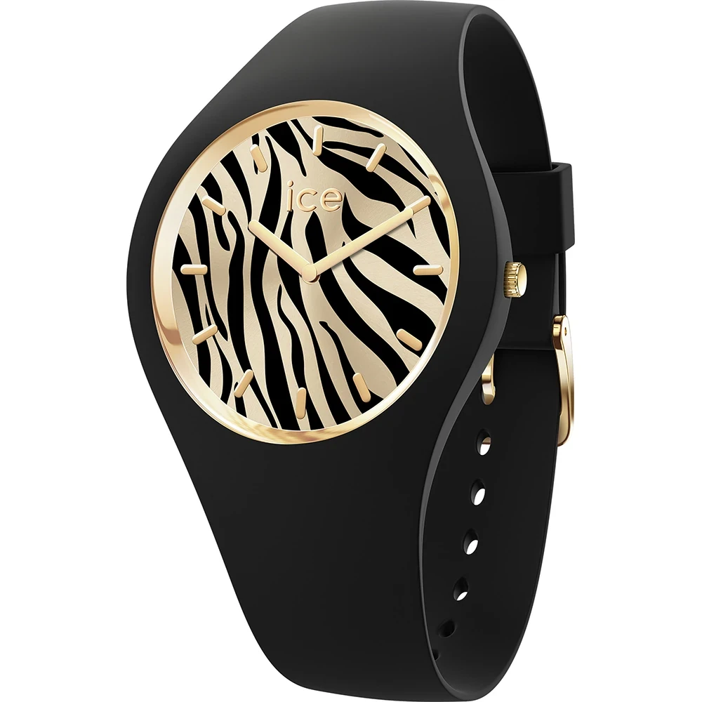 Ice Watch Wild Black Gold Zebra horloge 025894 Ice Watch Wild Black Gold Zebra horloge 025894