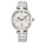 SEIKO DAMES HORLOGE SKY663P1 5ATM WATERDICHT BEZET MET 12 X 8/8 3 JAAR GARANTIE