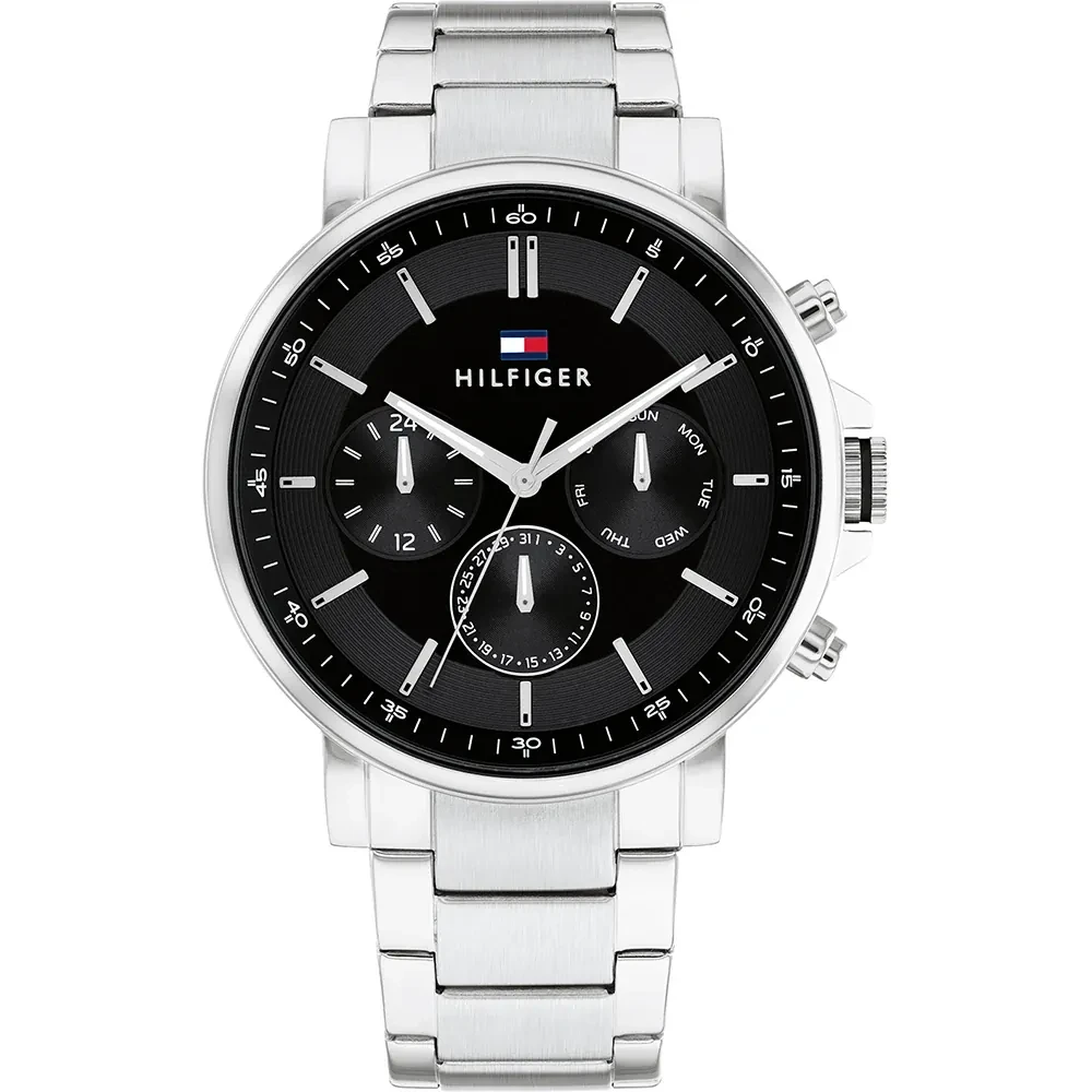 Tommy Hilfiger Tyson TH1710667 Horloge Heren Zilverkleurig 44mm 5 ATM WATERDICHT Tommy Hilfiger Tyson TH1710667 Horloge Heren Zilverkleurig 44mm 5 ATM WATERDICHT